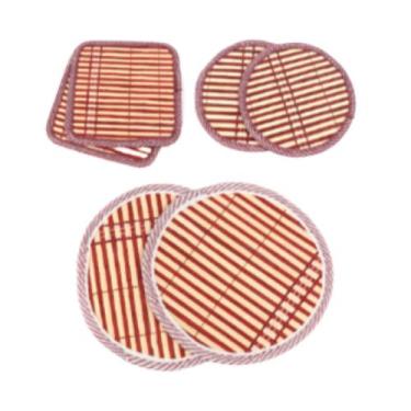Imagem de Descanso de Panela em Bambu Kit com 2 Peças Utensílios para - ds