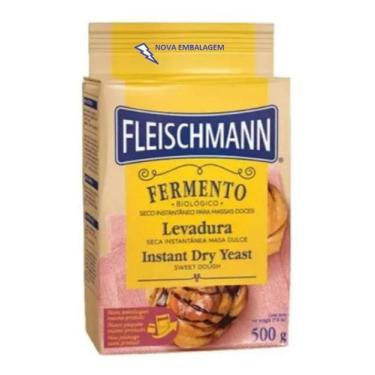 Imagem de Fermento Biologico Fleischmann 500g Ideal Para Massas Doces