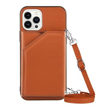 Imagem de Colar Crossbody Colar Carteira Capa de Couro para IPhone 13 12 Mini 11 Pro XS Max X XR 7 8 SE 2020 Suporte para Suporte de Cartão, Azul, para iphone 7Plus 8plus
