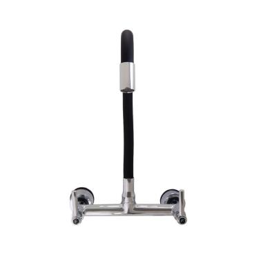 Imagem de Torneira Misturador Color Flexível Preto Cozinha Parede Meli