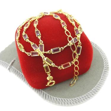 Imagem de Corrente Feminina 45/50Cm 3Mm Colorida Folheada Ouro Cr770