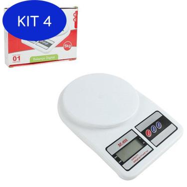 Imagem de Kit 4 Balança Digital Eletrônica Pessa 1gr Até 5kg Cozinha