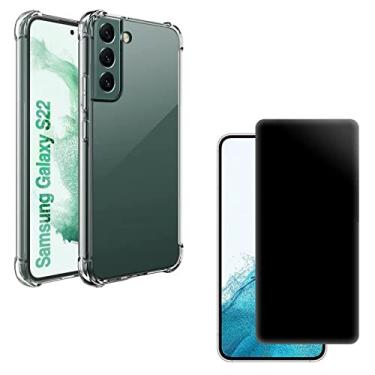 Imagem de Kit Capa Anti Impacto e Película Privativa Compatível Samsung S22 5G