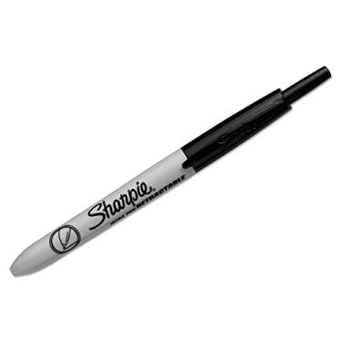 Imagem de SHARPIE 1735790 Marcadores permanentes retráteis de ponta ultrafina, marcador preto, pacote com 1 marcador