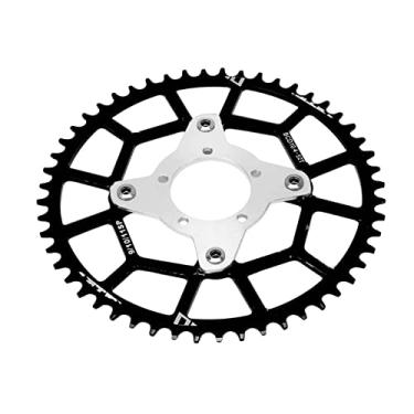 Imagem de Adaptador de roda dentada, não é fácil de dobrar Corrente de transmissão de corrente de alumínio durável Alta eficiência Alta dureza para bicicleta elétrica Preto