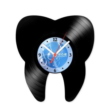 Imagem de Relógio De Parede Disco Vinil Profissões - Dente Dentista - Vpr-043 -