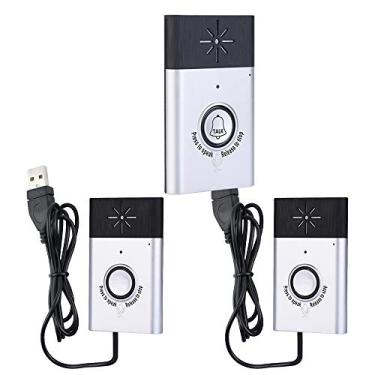 Imagem de Qudai Campainha Sem Fio Intercomunicador de Voz 2-way Conversa Monitor com 1 * Unidade Exterior Botão 2 * Unidade Interior Receptor de Segurança Inteligente Em Casa Campainha Da porta, prata