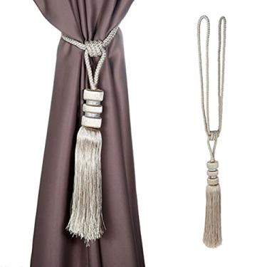 Imagem de 2 peças Gancho de Cortina Único Pendurado Bola Borlas Cortinas Fivela Estilingue Amarração Amarração Casa Quarto Decoração de Cortina de Sala de Estar, 4