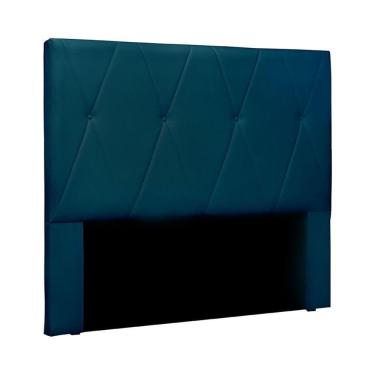Imagem de Cabeceira King Size 1,95m Yves Veludo Azul Gran Belo