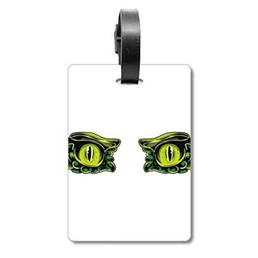 Imagem de Etiqueta de bagagem com desenho de animal olho de monstro para decoração de mala com etiqueta de bagagem, Multicolorido.