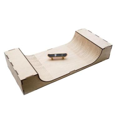 Pista Skate De Dedo Ramp Stair Iron Wood Com 3 Skates