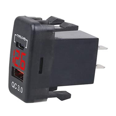 Imagem de MOOKEENONE 1 carregador de carro QC3.0 Dual Type C + PD USB QC 3.0 12-24 V LED adaptador de carro para Toyota