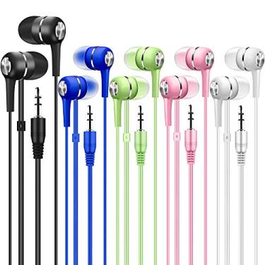 Imagem de Factorymall Fones de ouvido a granel, pacote com 50, multicoloridos para sala de aula, crianças, adolescentes fones de ouvido descartáveis, fones de ouvido para escola, estudantes,