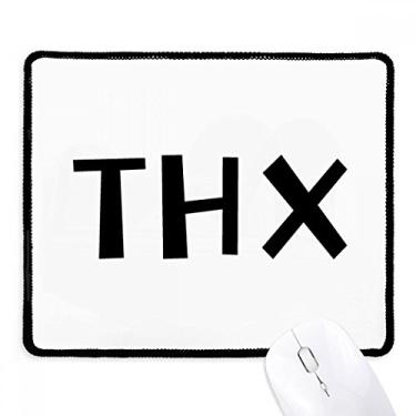 Imagem de Mousepad com borda costurada da citação Thanks Tapete de borracha para jogos