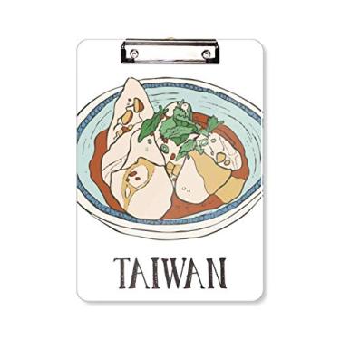 Imagem de Food Beef Noodles Taiwan Prancheta de viagem, pasta, bloco de escrita A4