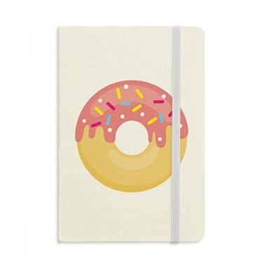 Imagem de Caderno de comida doce rosa rosquinha sobremesa tecido capa dura diário clássico A5
