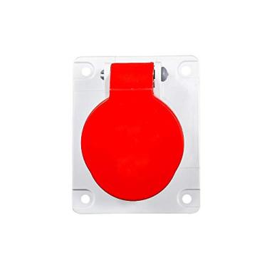 Imagem de Tomada Embutir Newkon 380/440v 9h Ip44 Steck Vermelho 2p+t 16a