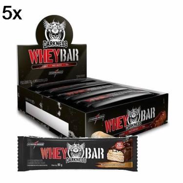 Imagem de Kit 5X Whey Bar Darkness - 8 Unidades 90g Peanut Butter/Amendoin - IntegralMédica