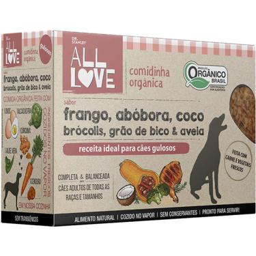 Imagem de Comidinha Orgânica All Love Frango, Abóbora, Coco, Brocólis, Grão de Bico, & Aveia para Cães Gulosos - 1 Kg