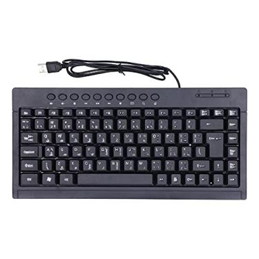 Imagem de Teclado pequeno com design ergonômico Mini teclado com fio Resistente Durável para uso doméstico para uso no escritório(árabe)