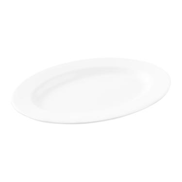 Imagem de Travessa Oval Rasa Haus Concept Pasta 25 x 18,5 x 2 cm Branco