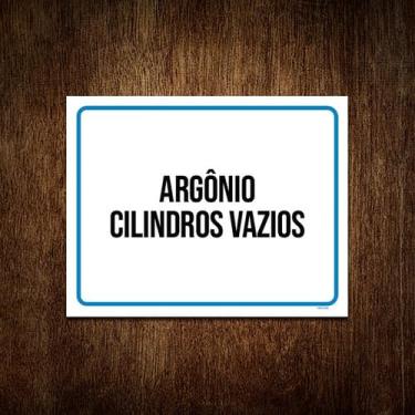 Imagem de Kit 10 Placa Sinalização - Argônio Cilindros Vazios