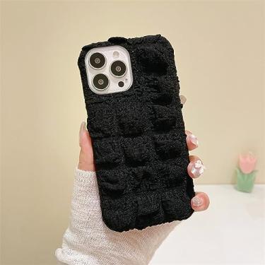 Imagem de Tecidos Soft Back Cover para IPhone 14 13 12 11 Pro Max Case Capas de tecido de algodão para IPhone 13 Pro 11 Pro Max 14 Plus, BK, Para iPhone 14 Plus