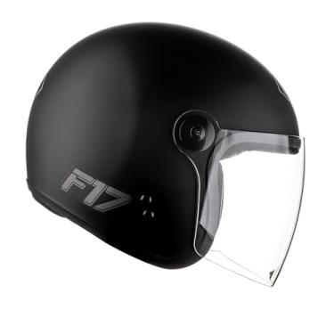 Imagem de Fly Capacete Aberto Moto F-17 HG Classic Preto Fosco/Cinza 60