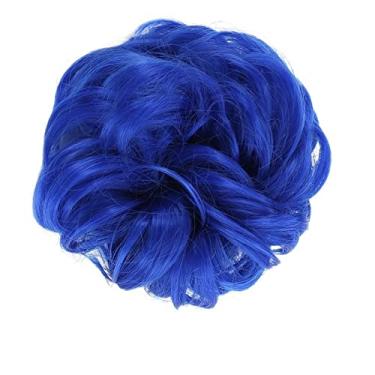 Imagem de Mulheres Bun Scrunchies Cacheado ondulado Donut Chignon Peruca para mulheres Coque bagunçado Extensões de cabelo sintético Coque Faixa elástica Scrunchies Updo rabo de cavalo Pão (Color : 2517)