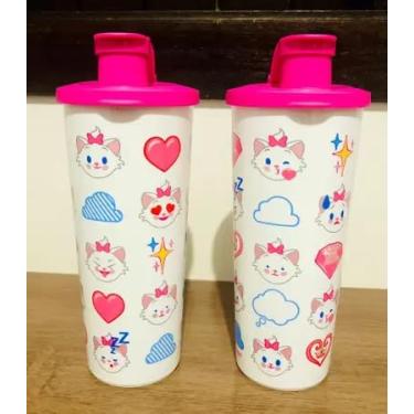 Imagem de Tupperware Importada Copo Infantil Emojis Marie 470ml