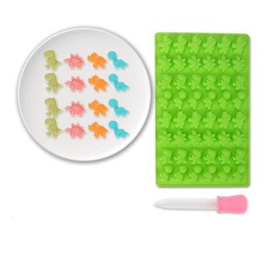 Imagem de Doces de decoração de pastelaria de dinossauro com molde de borracha de silicone