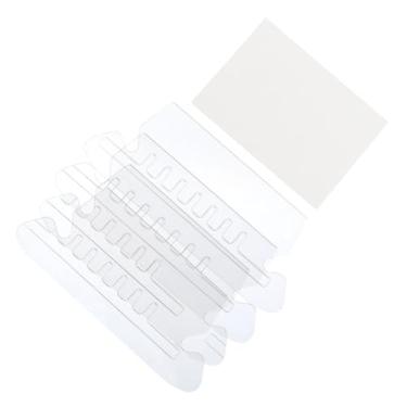 Imagem de PATIKIL Etiquetas de pasta de arquivo de 7,6 cm, 100 abas de pasta de arquivo com inserções de etiquetas de plástico transparente para pastas suspensas, fichários, organizador de identificação rápida