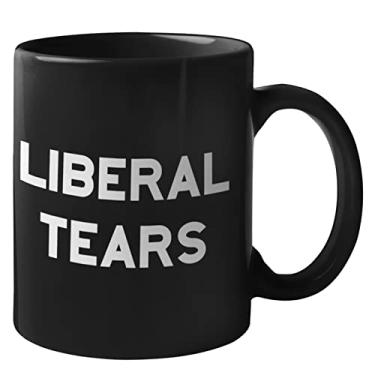 Imagem de Caneca Liberal Tears - Caneca de café divertida para homens | Caneca republicana - Presentes para conservadores | Tears Trump Cup - Caneca nova, canecas de café políticas engraçadas, presentes republicanos (lágrimas de esquerda)