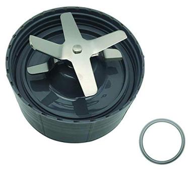 Imagem de Lâminas de substituição para liquidificadores NutriBullet 600W 900W Misturador de suco Nutri Bullet Blender Cross Blades + 1 reposição de vedação, Cinza, 1