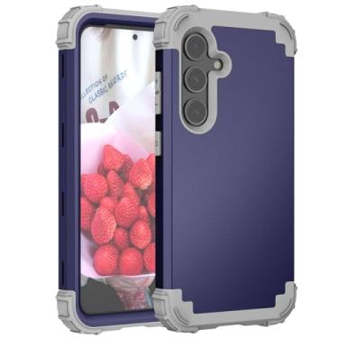 Imagem de Asuwish Capa de telefone para Samsung Galaxy S24 Plus S24+ 5G capa rígida à prova de choque de silicone macio amortecedor híbrido de três camadas Célula protetora resistente S24plus 24S + S 24 24+