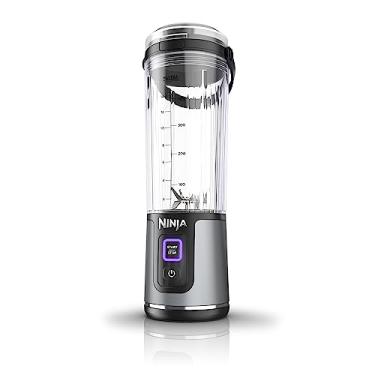 Imagem de Ninja Liquidificador portátil Blast, sem fio, recipiente de 510 g, liquidificador pessoal para shakes e vitaminas, sem BPA, tampa à prova de vazamento, recarregável USB-C, preto, BC151BKC (versão