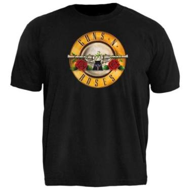 Imagem de Camiseta Plus Size Guns N' Roses Bullet Logo Oficial Stamp