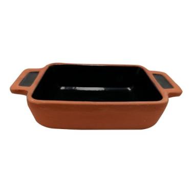 Imagem de Travessa Retangular Aldeia em Ceramica com Alca 450Ml L22Xp11Xa4,5Cm Preto L Hermitage - Full Fit