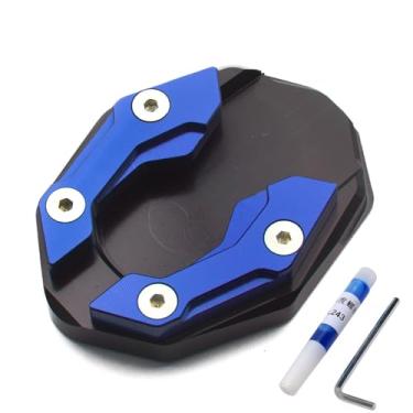 Imagem de DFFMQSJ Suporte para motocicleta, suporte lateral, extensor, placa de suporte de liga de alumínio, placa de suporte de extensão para motocicleta, compatível com Honda PCX150 PCX160 ADV150 ADV160