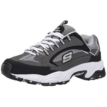 Imagem de Skechers Tênis esportivo masculino Energy Downforce com cadarço, Carvão/Preto, 11.5 Wide