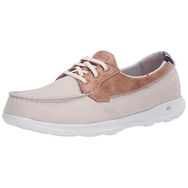 Imagem de Skechers Sapato náutico feminino Go Walk Lite-136070, Natural, 7