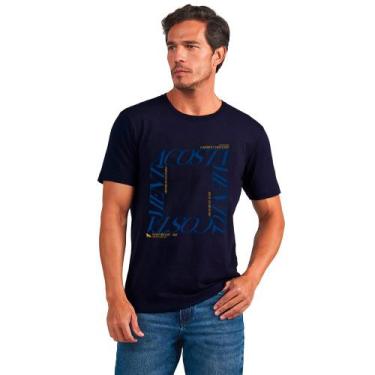 Imagem de Camiseta Acostamento Casual In24b Marinho Masculino