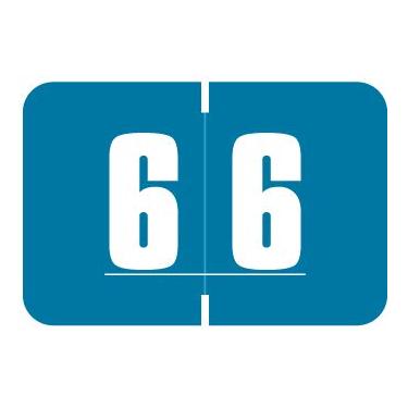 Imagem de Doctor Stuff - File Folder Labels, Number 6, DIGI COLOR Match - DCNM Series Chart Stickers, Dark Blue, 1" x 1-1/2", #6, 250/Roll