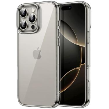 Imagem de JETech Capa para iPhone 16 Pro Max 6,9 Polegadas, Case Protetora de Telefone à Prova de Choque, Anti-Amarelecimento, Capinha Parte Traseira Transparente Anti-Riscos (Titânio Natural)