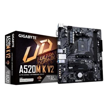 Imagem de Gigabyte A520M K V2 (AM4 - DDR4 5100 O.C) - Chipset AMD A520 - USB 3.2 - Slot M.2 - Micro ATX