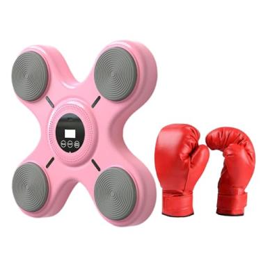 Imagem de Fancyes Máquina de boxe musical Equipamento de treinamento de boxe, treinamento de foco de reação Treinamento de boxe para condicionamento físico, Rosa