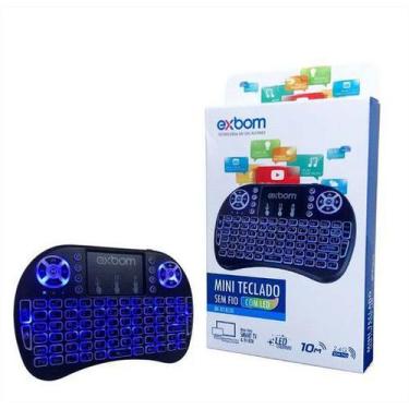 Imagem de Mini Teclado Controle S/ Fio Touch Led Exbom