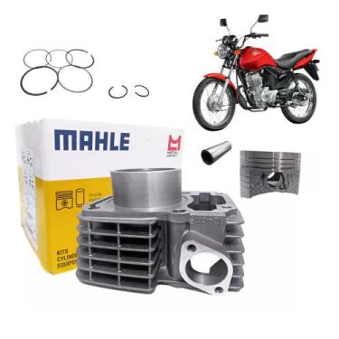 Imagem de Kit Cilindro Original Mahle Travas Anéis Pistão Honda Cg 125 Fan Ks 20