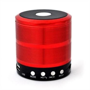 Imagem de Mini Caixa De Som Portátil Speaker Ws-887 Vermelho - Ws - 887, Portáti