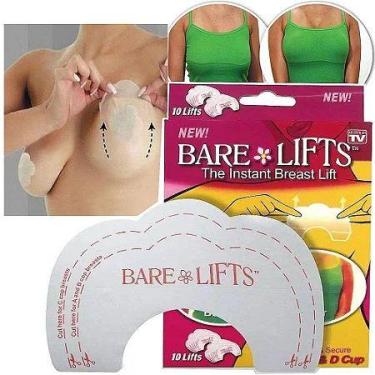 Imagem de Adesivos Levanta Seios Bare Lifts - Kit 10 Adesivos 5 Pares - Poderosa
